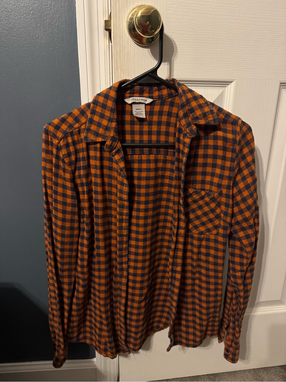 Field & Stream Orange and Black Check Shirt Jacket